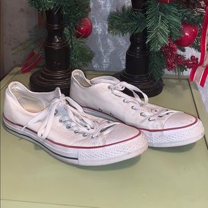 Gently worn white Chuck Taylor All Star converse